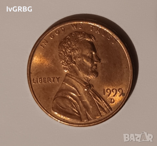 1 цент САЩ 1999 1 цент 1999 Американска монета Линкълн , снимка 2 - Нумизматика и бонистика - 44943504