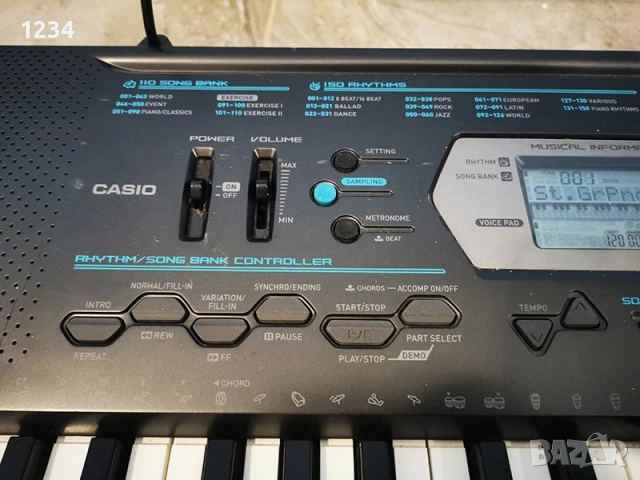 синтезатор клавир CASIO CTK-2100 пиано с 5 октави плътни клавиши и USB, снимка 3 - Синтезатори - 52254070