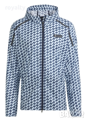 Adidas Оригинално Мъжко Яке Ветровка, Син, L, снимка 2 - Якета - 52690033