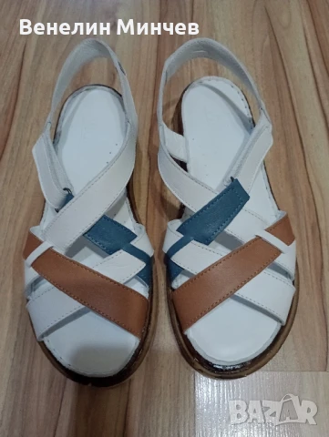 Дамски сандали естествена кожа