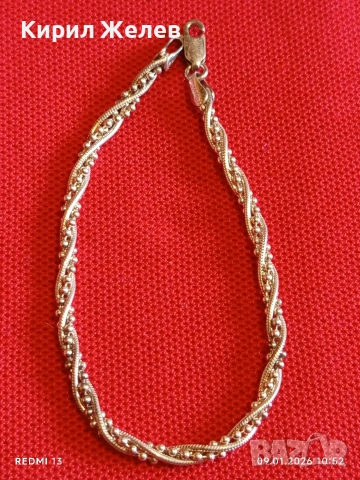 Сребърна гривна плетка тип ХЕРИНГОВА КОСТ много красива ювелирна изработка 52682, снимка 11 - Гривни - 53040988