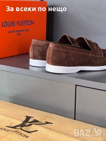 Louis Vuitton Мъжки Ежедневни Обувки Естествена кожа Луис Витон - Налични Различни Цветове Код E1278, снимка 3 - Ежедневни обувки - 53756265