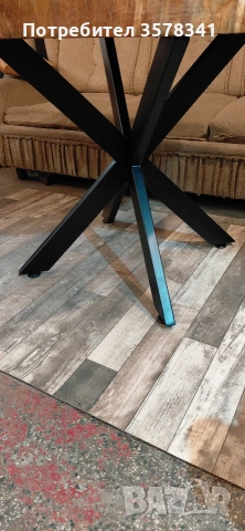 Ръчно изработена трапезна маса от масив дъб, снимка 7 - Маси - 53569050