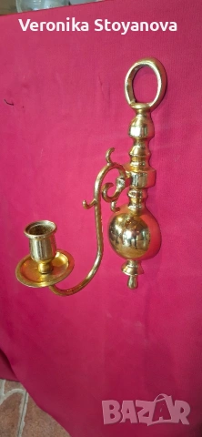 Бронзов свещник, снимка 2 - Декорация за дома - 53028976