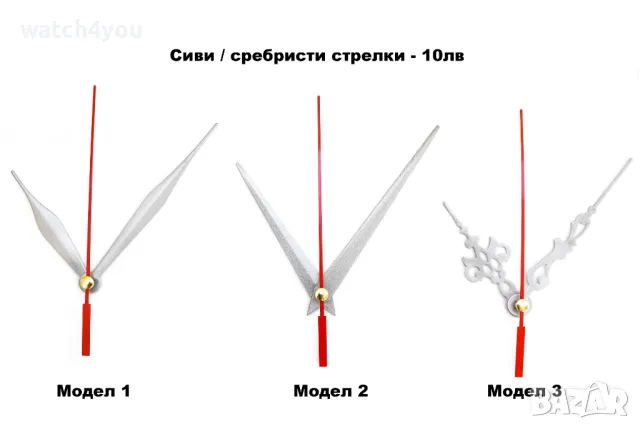 КЪСИ СТРЕЛКИ ЗА НАСТОЛЕН СТЕНЕН ЧАСОВНИК БУДИЛНИК. МАЛКИ СТРЕЛКИ ЗА БУДИЛНИЦИ / НАСТОЛНИ ЧАСОВНИЦИ, снимка 14 - Стенни часовници - 44966576