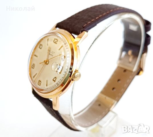 Poljot 17jewels- позлатен мъжки часовник , снимка 2 - Мъжки - 45684356