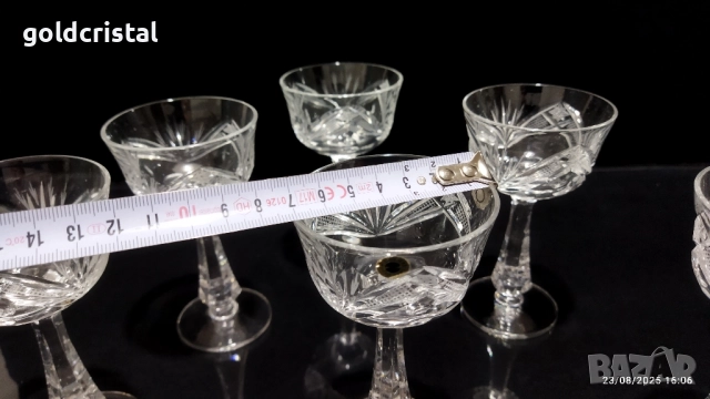 кристални чаши , снимка 5 - Антикварни и старинни предмети - 51473785
