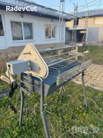 Гръцко барбекю на дървени въглища - Сувла, Сувлаки, Въртящ грил, снимка 2 - Барбекюта - 53967518