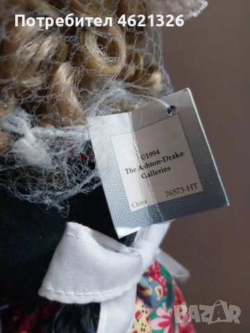 Колекционерска порцеланова кукла Мери Мери, съвсем противоположна, нова, снимка 6 - Декорация за дома - 52043447