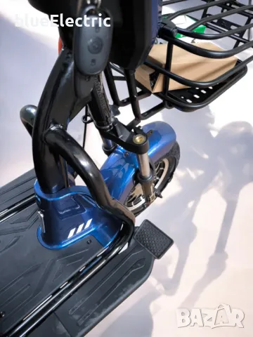 Двуместна електрическа триколка blueElectric Pudding 1800W | 48V | 23Ah | BLUE, снимка 10 - Мотоциклети и мототехника - 49745638