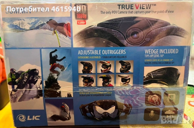 Очила / маска с 12МР вградена екшън камера + 2 нови батерии х1000мА, снимка 4 - Други спортове - 53518741