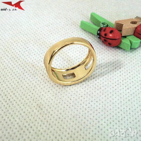 Пръстен с 14К златно покритие 224869, снимка 3 - Пръстени - 54104180
