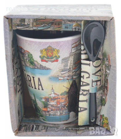 Чаша Български забележителности, За кафе, Керамична, 7 см, снимка 1