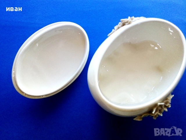 Стара порцеланова кутия, снимка 4 - Други ценни предмети - 53800945