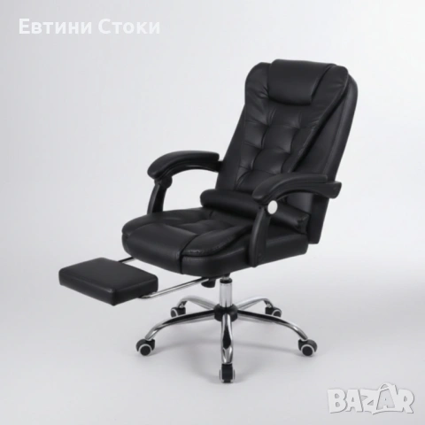 Ергономичен офис стол с масаж, въртене и поставка за крака, снимка 6 - Столове - 53208111