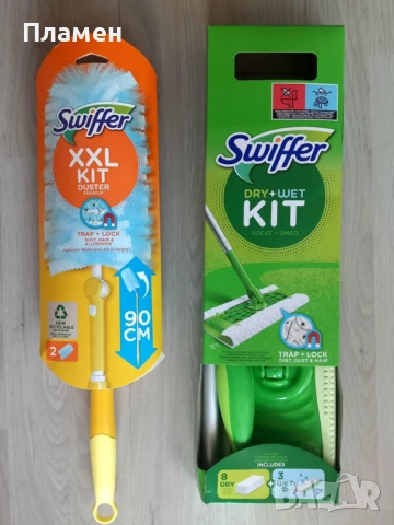 Swiffer Моп за сухо и мокро почистване + Четка за прах Swiffer XXL, снимка 1