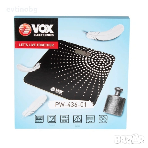 Електронна везна VOX с 2 години ГАРАНЦИЯ – прецизно измерване до 180кг, снимка 4 - Електронни везни - 53871067