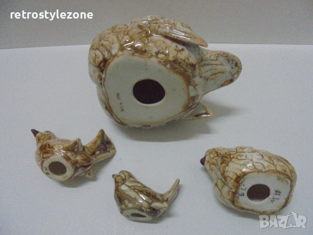 № 8558 Колекционерски комплект стари порцеланови фигурки – птици (1978 г.) , снимка 4 - Други ценни предмети - 54071013