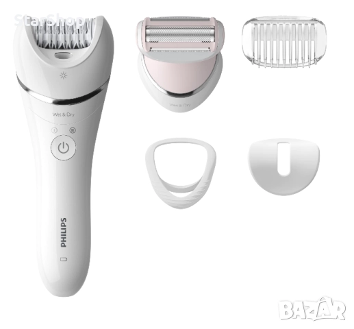 Епилатор Philips BRE710/00 – керамични дискове, 32 пинсети, 5 аксесоара, безжичен, снимка 2 - Друга електроника - 51961912