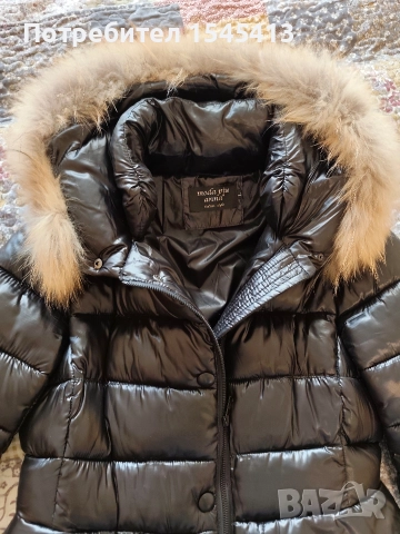 Зимно яке с яка от естествен косъм ., снимка 2 - Якета - 52752354