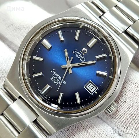 Omega Seamaster Cosmic 2000 Automatic Тъмно Син Циферблат, Дата, Кал.1012, Реф.166.130, снимка 2 - Мъжки - 46712494