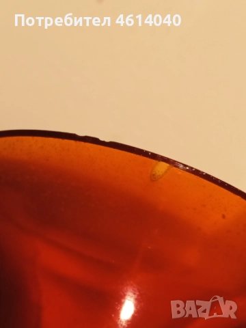 Ваза червено стъкло с позлата вис.10 см, снимка 6 - Антикварни и старинни предмети - 52921803