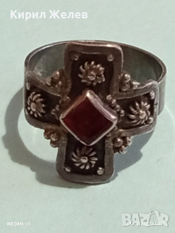 Сребърен пръстен Средновековен стил с РУБИН филигранна изработка 51805, снимка 6 - Пръстени - 52917715