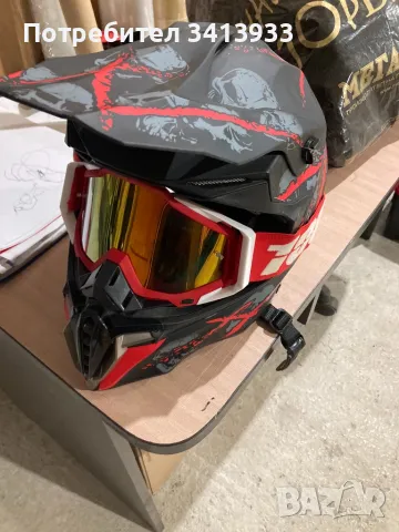 Ендуро каска + маска като нови !, снимка 1
