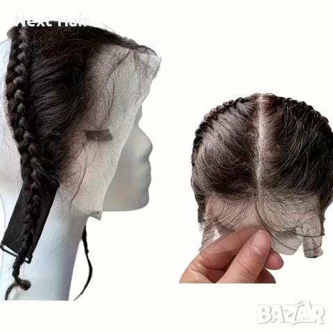 Черно тупе естествен косъм плитки, снимка 5 - Аксесоари за коса - 52897796