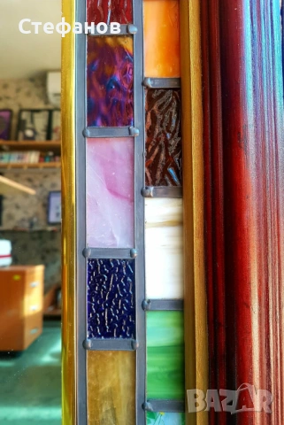 Голямо огледало за стена с витраж, снимка 5 - Декорация за дома - 53756412