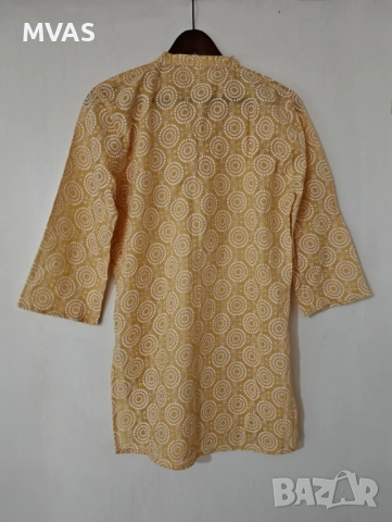 Нова ленена туника с 3/4 ръкав S размер , снимка 2 - Туники - 51619296
