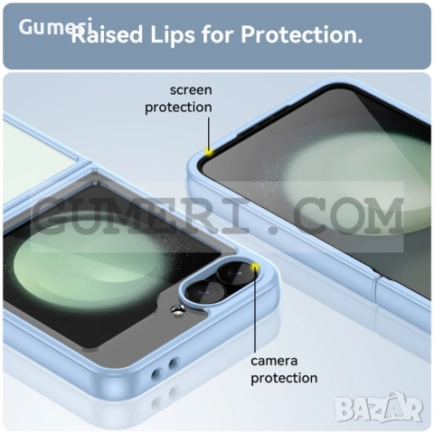 Samsung Galaxy Z Flip 7 FE Хибриден Гръб - Прозрачен С Цветни Кантове, снимка 10 - Калъфи, кейсове - 51444639