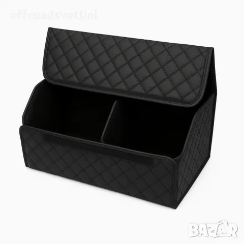 Черно с черно органайзер за багажник кутия за съхранение 66x30x30 см, снимка 2 - Аксесоари и консумативи - 50156251