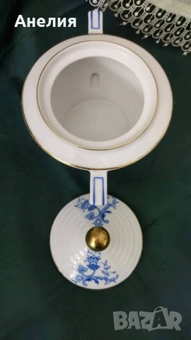 Голяма захарница или за малки бонбонки Лумина блу, снимка 3 - Чинии - 52289672