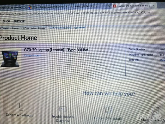 Лаптоп LENOVO G70-70 Type 80HW, снимка 15 - Лаптопи за работа - 47188641