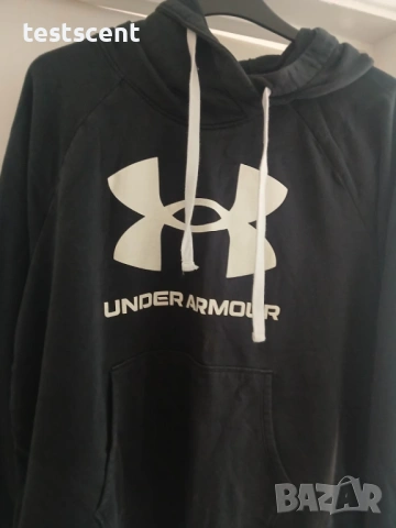 Мъжко суичър Under Armour Hoodie – 2XL черно ползвано (Широка кройка) hoodie худи, снимка 2 - Суичъри - 54011736