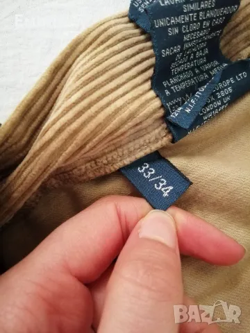 Polo Ralph Lauren оригинален мъжки панталон рипсено кадифе р-р 33/34, снимка 11 - Панталони - 48428524