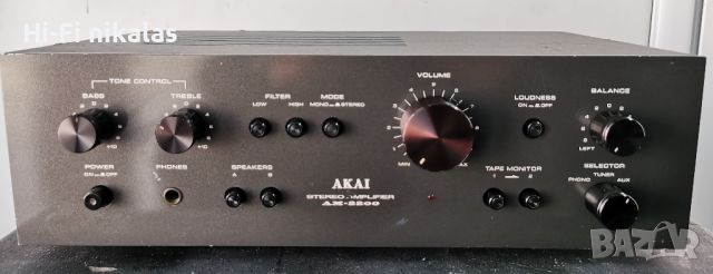 ретро стерео усилвател AKAI AM-2200, снимка 1 - Ресийвъри, усилватели, смесителни пултове - 45622703