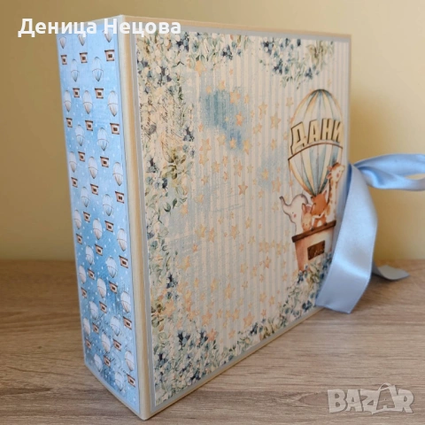 Бебешки ръчно изработен албум за снимки, подарък за бебе, погача, рожден ден, снимка 2 - Други - 53425850