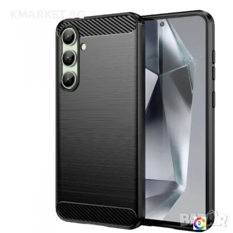 Samsung Galaxy S24 FE 5G Удароустойчив Carbon Fiber Калъф и Протект, снимка 1 - Калъфи, кейсове - 47754000