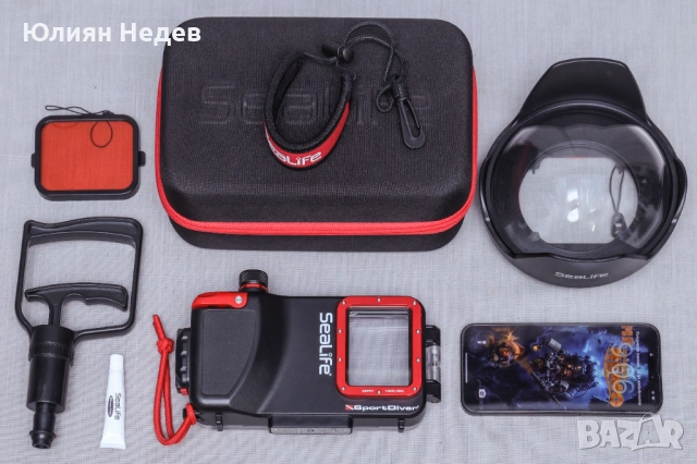 ПРОДАВА СЕ КОМПЛЕКТ ЗА ПОДВОДНО СНИМАНЕ ЗА СМАРТФОН, снимка 3 - Други спортове - 52845455