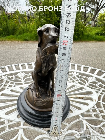 Масивна бронзова статуетка "Ловно куче" – подписана P.J. Mêne (2.6 кг)