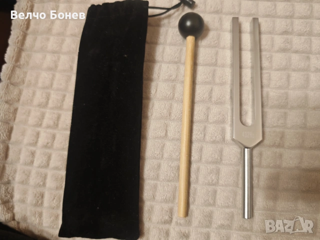 Камертон 432 Hz с гумено чукче за настройка и звукотерапия