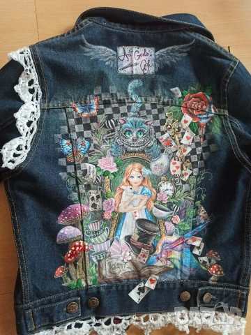 Яке с индивидуален ръчен дизайн – единствено по рода си, снимка 11 - Якета - 53298666