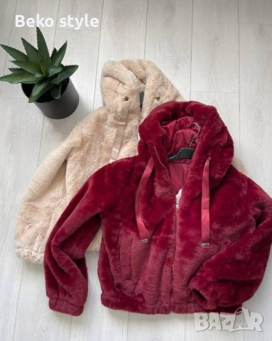 Дамско пухено яке тип Tedy Bear, снимка 5 - Якета - 52537667