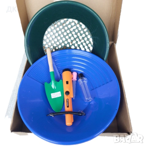 златарски леген , сито, металдетектор .- Комплект за самородно злато