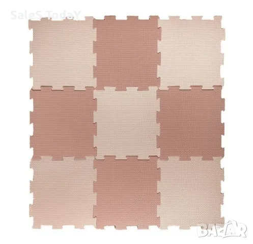 Килим пъзел за под, Килимче от EVA пяна, Розов, 9 части, снимка 2 - Килими - 42648899