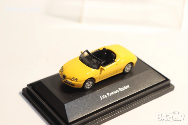 SCHUCO?? H0 1/87 ALFA ROMEO SPIDER КОЛИЧКА КАМИОН МОДЕЛ, снимка 6 - Колекции - 53201210
