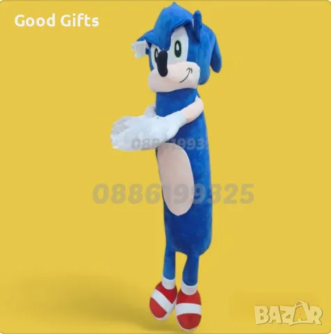 Голяма плюшена играчка Соник, 110см голям плюшен Sonic, 110cm, снимка 4 - Плюшени играчки - 46840842