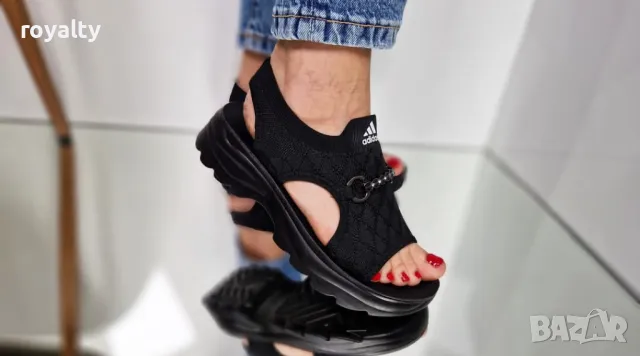Adidas черни дамски сандали , снимка 8 - Сандали - 50349874